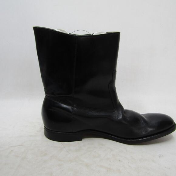 Mens Size 9 D Black Leather Cowboy Western Boots main image 8